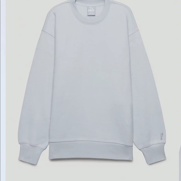 TNA Cozy Fleece Boyfriend Crew Sweatshirt Aritzia - Picture 4 of 8
